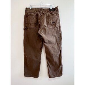 Smiths Fleece Lined Carpenter Pants Mens 34x30 Brown Workwear